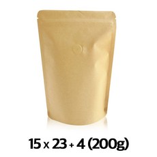 블레스팩 크라프트 지퍼스탠드 200g 50매 기본형 밸브형