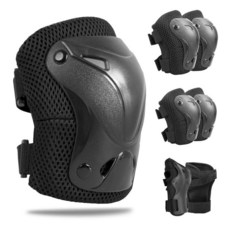 ECLATIS AIDY-PRO 롤러 스케이트 패드 성인용 무릎 및 팔꿈치 패드 스케이트 손목 보호대 스케이트보드 보호 장비 성인 남성 여성 M 269155