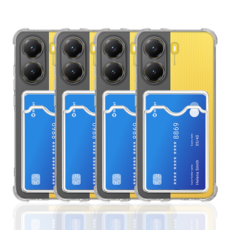 샤오미 POCO X7 PRO 5G 카드 수납 포켓 투명 범퍼 케이스 4개