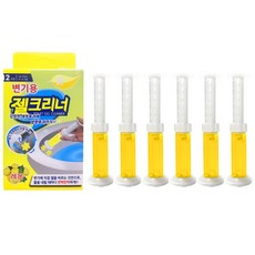 다나몰 플라워젤 변기세정제 욕실 방향제 탈취 레몬향, 6개, 50g