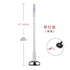 東方儲運 車載伸縮式三節式旗杆 天線改裝國旗杆 汽車裝飾天線 車用導盲天線 汽車百貨, 帶燈電鍍銀27-60CM, 1個