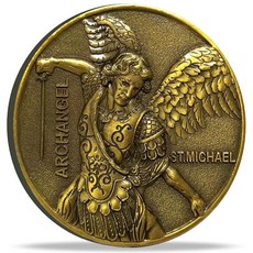 Strugglejewelry Saint Michael Patron Saint of Police Officers The Archangel Christian 챌린지 코인 Chall