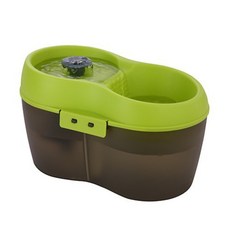 Dog&Cat H2O 有氧濾水機 時尚白 1.2L 寵物飲水機 循環式犬貓有氧濾水機 飲水機 活水機, 1個, 綠色2L