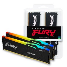 킹스톤 FURY DDR5-6000 CL30 Beast RGB 블랙 패키지 코잇 (32GB(16Gx2))