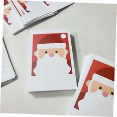 크리스마스 산타 미니카드 귀여운 캐릭터 디자인 화이트 레드 컬러 홈파티 선물용 포토카드, 상세페이지 참조, 폴라로이드 산타 미니엽서(낱장)