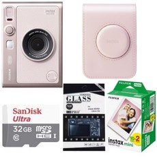 FUJIFILM instax mini Evo 拍立得相機, 1個, EVO粉色單機+32g記憶卡+保貼+粉色原廠包+空白底片20張