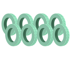 2025 프리미엄 캐리어바퀴보호 실리콘 커버 대 중 소 사이즈, 1세트, 민트그린