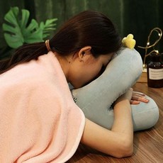 엎드려 자는 낮잠 베개 책상 쿠션 6종 낮잠베개 낮잠쿠션 캐릭터쿠션 캐릭터베개, 레빗연핑크, 모양:레빗연핑크, 1개