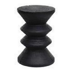 탄화 블랙 원목 우드 스툴 협탁 사각 원형 통나무 화장대 카페 매장 스툴체어 의자, N 32x32x45