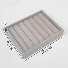 多功能便攜首飾盒, 1個, 12.5*9.5*2.5灰色耳釘戒指盤, 灰色