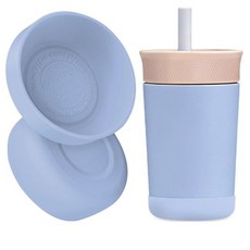 2Pcs Silicone 보틀 Boot for Owala Kids Water 보틀s Compatible FreeSip 16oz 12oz Tumbler 15oz Flip 14, Seas the Day_163142
