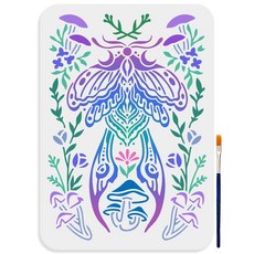 PET 정밀 관찰 페인팅 스텐실 곤충 테마 벽화 패턴 자연 과학 장식 DIY, 인섹츠 66, 1개