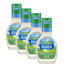 히든벨리 오리지널 랜치 샐러드 드레싱 앤 토핑 Hidden Valley Original Ranch Salad, 237ml, 4개