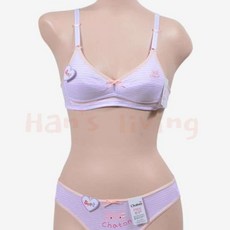 한스리빙 주니어 2단계 AA컵 브라팬티세트 주니어면브라