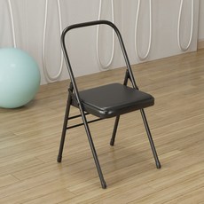 요가 필라테스 코어 허리 교정용 다기능 접이식 보조 의자 실내 운동기구 스트레칭용품, 1개, 전문 블랙 이중빔 두꺼운 파이프