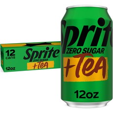 스프라이트 캔 7.5 fl oz(10개 팩) Sprite + Tea Zero Sugar Lemon-Lime and Tea Flavored Soda 12 fl oz 12 pa, 499ml