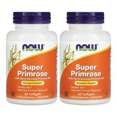 나우푸드 Super Primrose 달맞이꽃오일 1 300mg 소프트젤 60 정, 60정, 2개