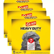 Glad 포스플렉스플러스 드로스트링 대형 쓰레기 봉투 113.6L 50개입 (패키지는 다를 수 있음), 50개