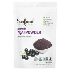 몸관리하세요 겨울입니다 Sunfood 유기농 아사이 분말 113g(4oz) 특별관리진행, Sunfood 유기농 아사이 분말 113g4oz, 113g, 1개