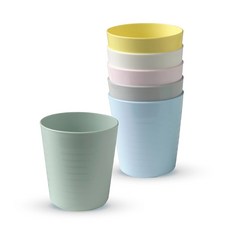 IKEA KALAS 環保彩色餐具組6入裝，防撞防摔無毛邊，食品級學習餐具，現貨發票, 24入組, 彩色飲水杯(230毫升x6)