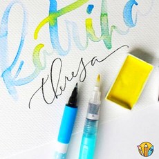 RS 쿠레타케 워터브러쉬 붓펜 평 6mm 드로잉펜 캘리붓