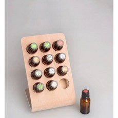 거치대 아로마 오일 수납 선반 진열대 수납장 디스플레이, 1개, 12홀 너도밤나무 곡면형 (로고 없음)