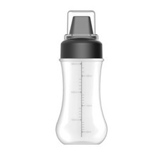 다공성 짜기 소스 350ML 드레싱 케첩 용기 디스펜서 샐러드 바베큐 주방 조미료 토마토 오일, 검정색
