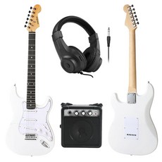 소닉플로 일렉기타 입문용 세트 학생용 초보용 전자기타, 화이트, 1개