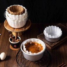 바스크 치즈 케이크 베이킹 유산지 페이퍼 4인치, 1개, 4인치 화이트 9x4.5cm