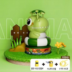 회전 하늘을 나는 분수로켓 로켓 스프링클러 플라잉 물 튀는 장난감 물놀이 스프링클러 틱톡 물로켓 야외 잔디 뒤뜰 분수대 분수 물놀이 야외 스프링 쿨러, C, 그린(공룡)