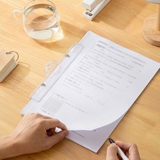 투명집게 a4메모집게 서류 클립 시험지 문제지 홀더 자성약함 서류클립으로사용가능, 1개, 단품