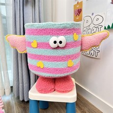 인스타 감성 몬스터 수납바구니 접이식 장난감 간식 정리, 마카롱 바구니 25x42CM, 1