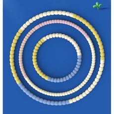 캐시웨이 홈트 다이어트 지압 훌라후프, 1개, 화이트핑크, 0.75kg