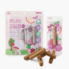 로렌츠 못난이과일껌 강아지 치석 덴탈껌 입냄새제거 개껌, 1개, 90g, 사과비트