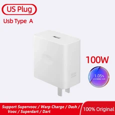 호환 Oneplus 충전기 100w Supervooc Type-A 어댑터 Super Vooc 고속 Usb 케이블 80w One Plus 12 11 Nord, 01 100w US charger, 01 CHINA, 02 add 1m 100w cable