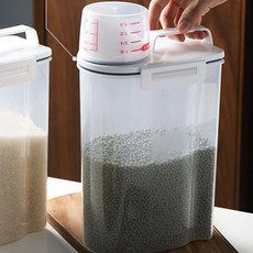 모어린샵 손잡이형 쌀통2kg 밀폐통, 2kg