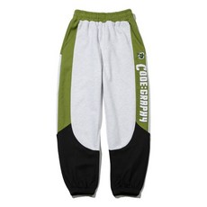 CGP 레이싱 배색 트레이닝 조거 팬츠_올리브 210496