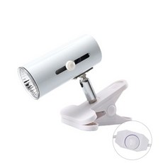 新二代寬角度烏龜短夾燈 - 兩棲爬蟲寵物曬背/取暖保溫燈具, 1個, 微調款短夾燈-白色