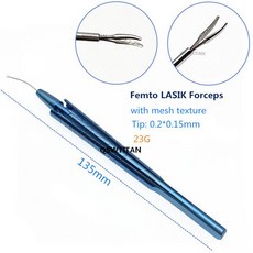 1pcs 티타늄 Capsulorhexis Forcep Virtreo-Retinal 악기 안과 Intraocular 렌즈 집게 가위 외과 인 스트, 08 LASIK forceps -23G, 1개