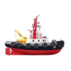 60cm RC배 물대포 방제 보트 워크보트 실제 터그 소방호스, 화재스프링클러보트배터리1800mAh(약40분), 1개