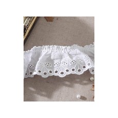 퀼트스타 [주름]상큼앵두 주름 면자수레이스_화이트 103, 1개, 화이트