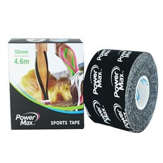 【神拳阿凱】Power Max 彈力肌貼 - 運動貼布/肌能貼 (黑色), 1個