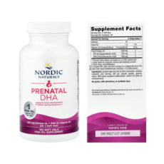 노르딕내추럴스 Prenatal DHA 180정 비타민D3 임산부 수유 오메가3 두뇌발달 Nordic Naturals, 1개