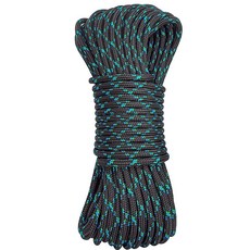 GM CLIMBING 8mm 액세서리 코드 로프 더블 브레이드 프리컷 CE/UIAA (블랙 6.1m(20피트) 8mm), 블랙