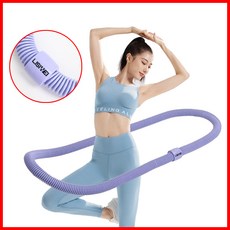 LISIWEI 소프트웨어 뱃살다이어트 훌라후프 업그레이드 모델, 1개, 보라색, 1.5kg