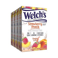 Welch's 딸기 Peach Singles To Go Drink Mix 13.6g(0.4온스) (4팩)