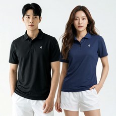 <김영주골프> (1+1) 남녀공용 반팔 카라 티셔츠_에어스윙 골프 스포츠웨어 데일리티셔츠