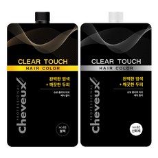 슈보 블랙 새치염색약 두피에 묻지않는 염색약 셀프 뿌리염색 새치커버 대용량 1L, 블랙500ml+산화제500ml, 1개