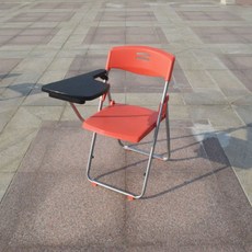 온코 접이식 1인용 일체형 책걸상 야외 회의실 테이블, 연홍 단의자+필기판 2장 발송