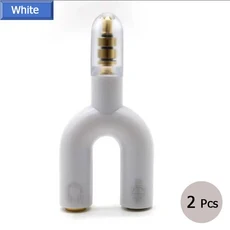 Y자형 듀얼 3.5MM 헤드폰 어댑터 플러그 오디오 케이블 분배기 마이크 2 In 1 스테레오 변환기 1-2 커넥터, 01 China Mainland, 04 White - 2 Pcs